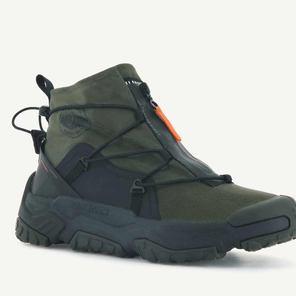 PALLADIUM OFF-GRID UNISEX OLIVE NIGHT HI ZIP WP BOOTS - Picture 7 of 7